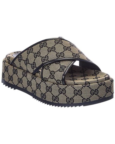 gucci crawford platform|gucci canvas platform sandals.